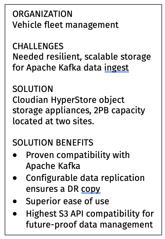 Storage for Apache Kafka data